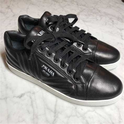 prada black patent puffer sneakers